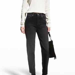 Re/Done Black 70s Stovepipe Women's Jeans